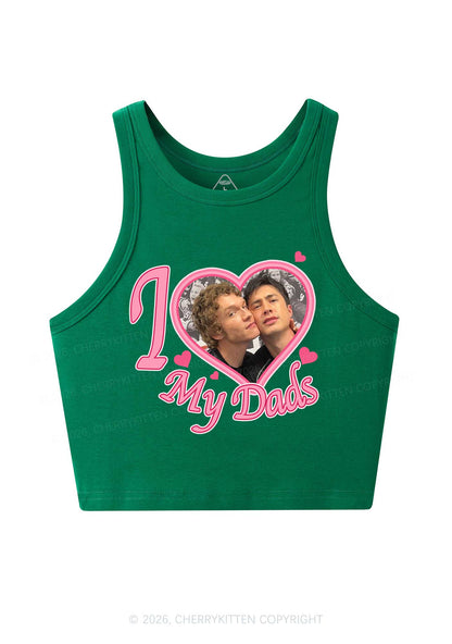 I Love My Dads HR Y2K Crop Tank Top Cherrykitten