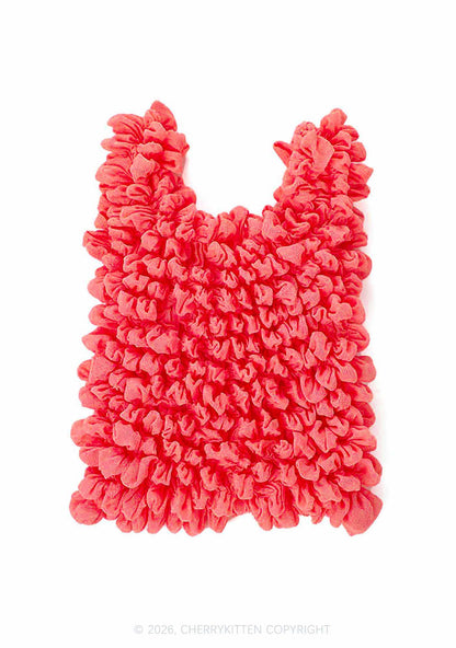 Ruffle Stretchable Magic Handbag Y2K Tote Bags Cherrykitten