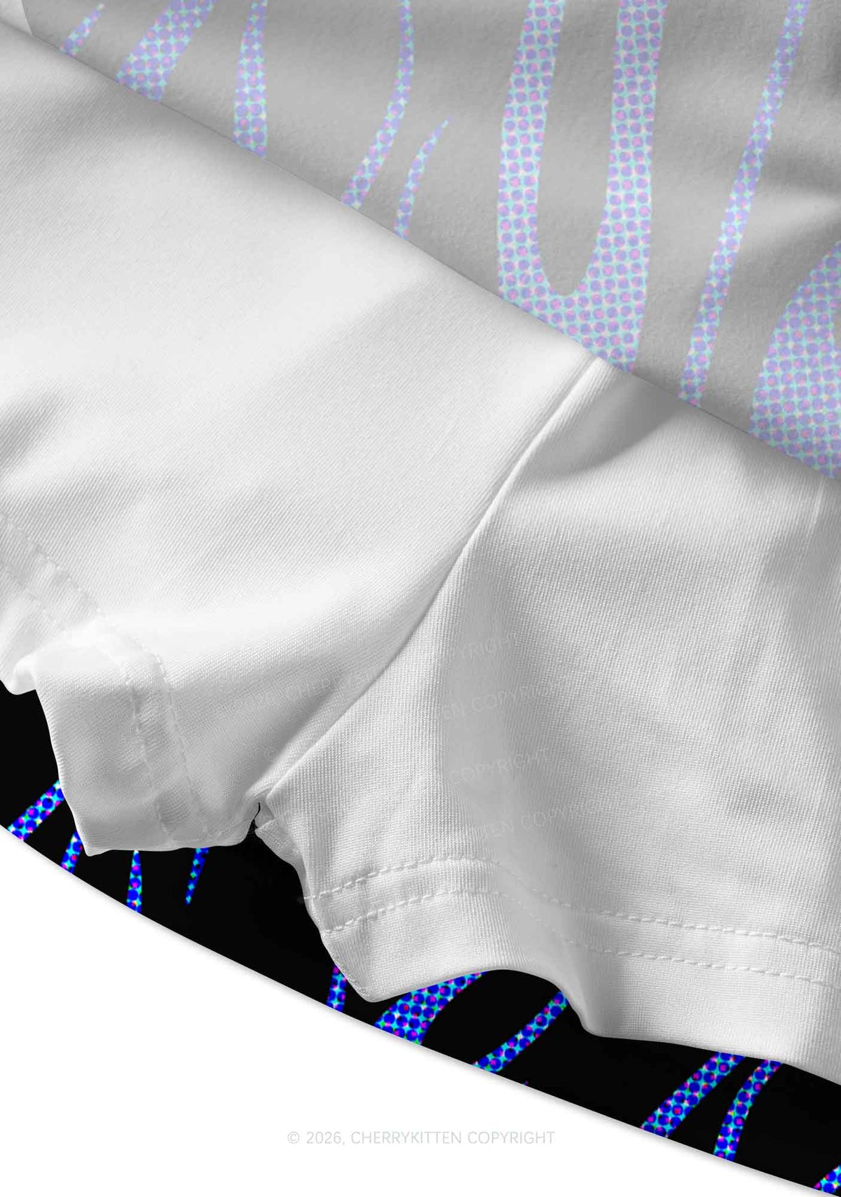 Royal Blue Flame Y2K Print Mini Skirt Cherrykitten