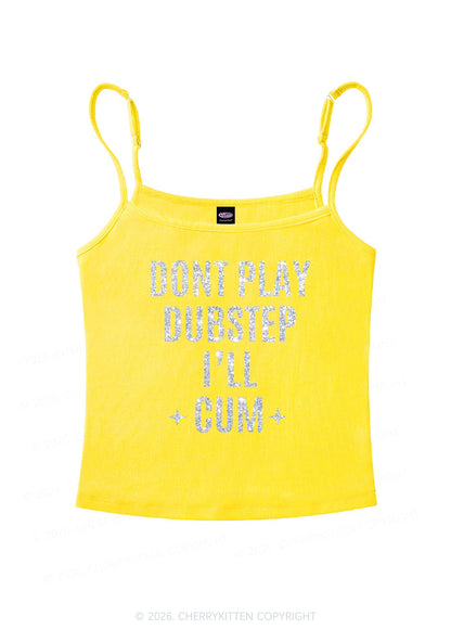 Glitter Dont Play Dubstep Y2K Spaghetti Strap Cami Cherrykitten