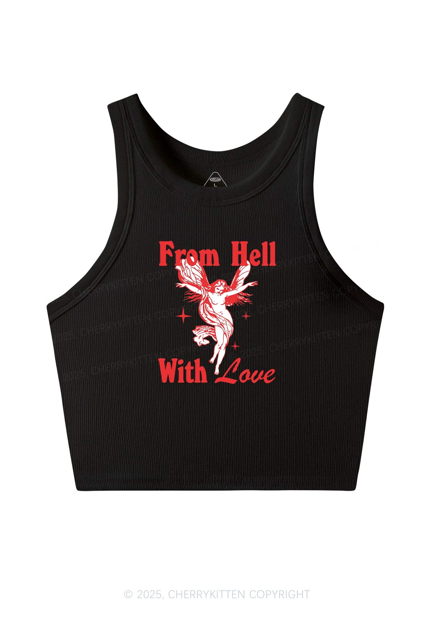 From Hall With Love Y2K Crop Tank Top Cherrykitten