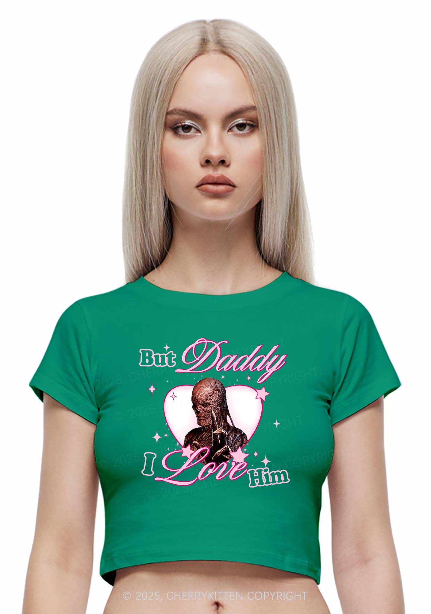 Daddy I Love VN Y2K Baby Tee Cherrykitten