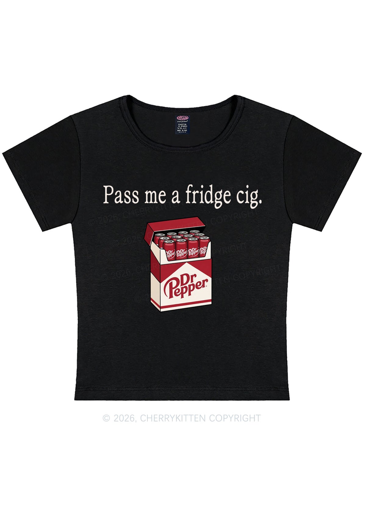 Pass Me A Fridge Cig Red Drinks Y2K Baby Tee Cherrykitten