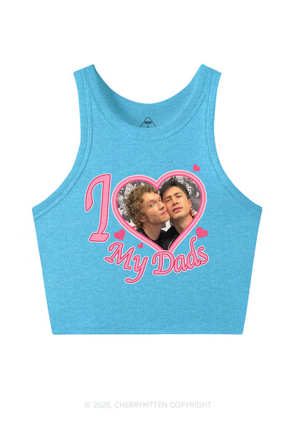 I Love My Dads HR Y2K Crop Tank Top Cherrykitten