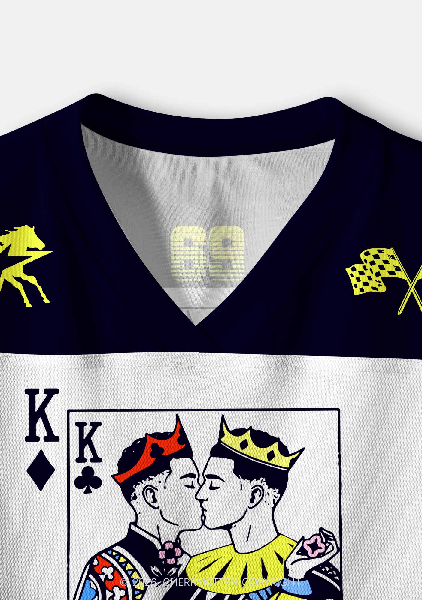 Black Gay King Pride Y2K Crop Sport Jersey Shirts Cherrykitten