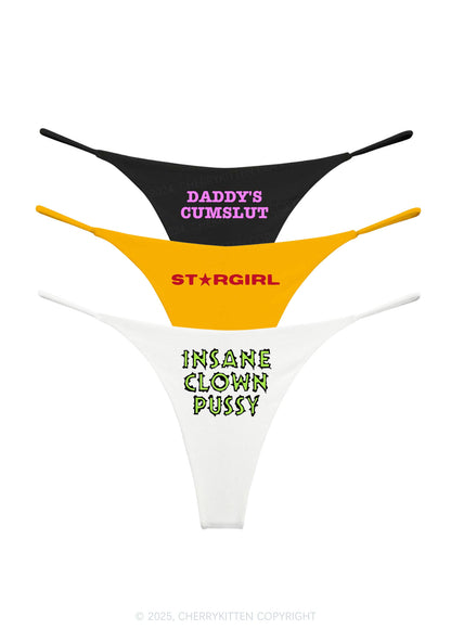 3 Pack Star Girl Y2K Bikini String Thong Cherrykitten