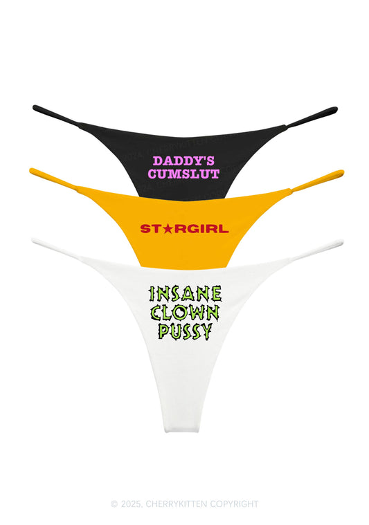 3 Pack Star Girl Y2K Bikini String Thong Cherrykitten