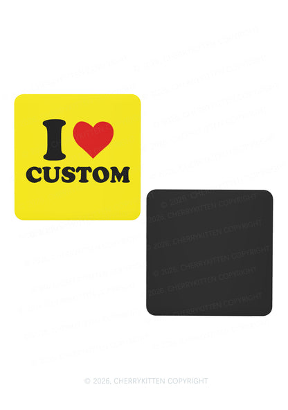 I Love Custom Y2K Soft Magnetic Refrigerator Magnet Cherrykitten