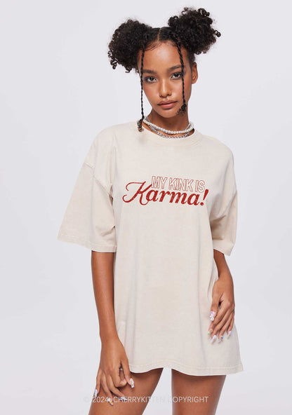 My Kink Is Karma Y2K Washed Tee Cherrykitten