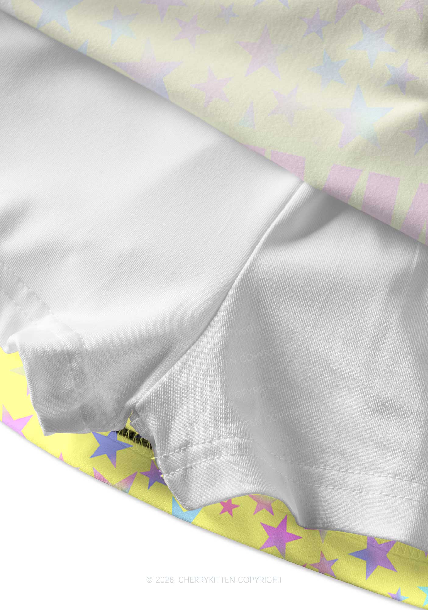 Pale Yellow Alpha Male Pride Y2K Print Mini Skirt Cherrykitten