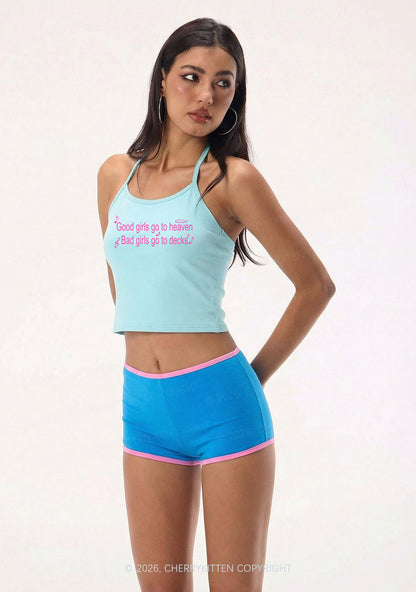Bad Girls Go To Decks Y2K Halter Neck Cami Cherrykitten