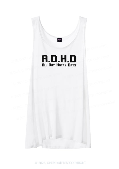 All Day Happy Days Y2K Sheer Boyfriend Tank Cherrykitten