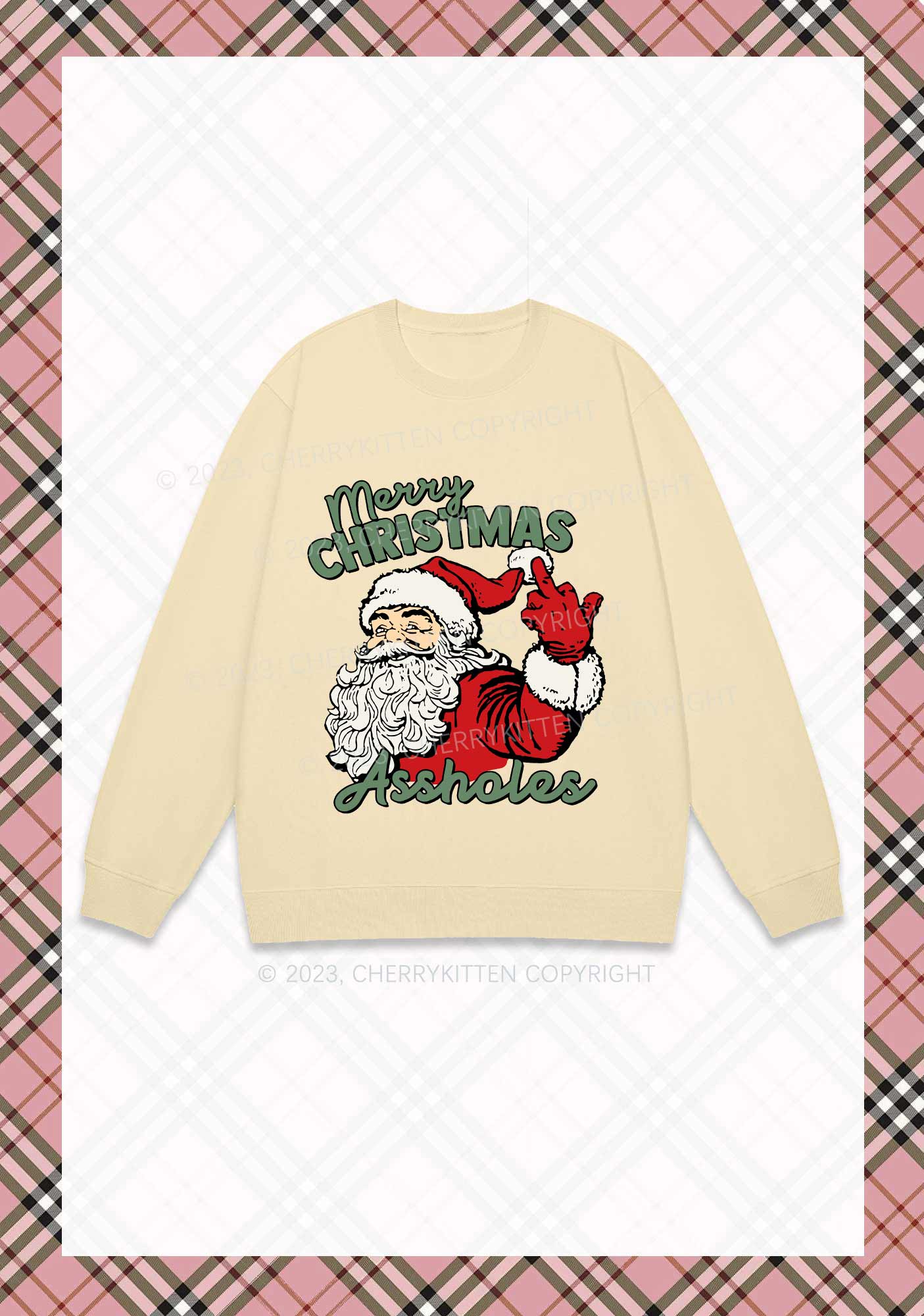 Merry Christmas Y2K Sweatshirt Cherrykitten