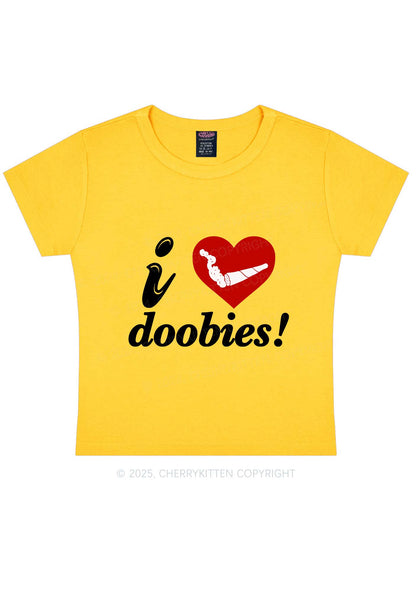 I Love Doobies Y2K Baby Tee Cherrykitten