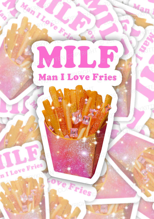 Man I Love Fries 1Pc Y2K Sticker Cherrykitten