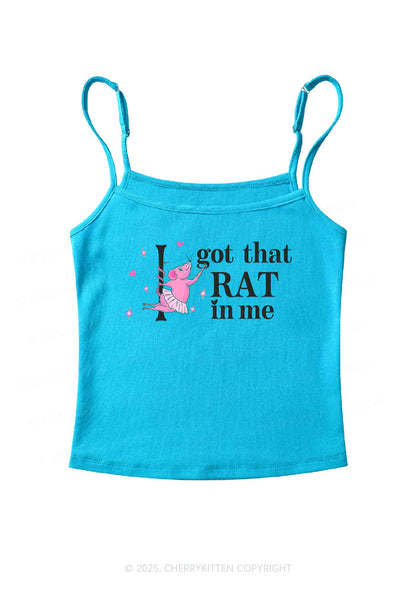 Got Rat In Me Y2K Spaghetti Strap Cami Cherrykitten