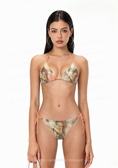 Sapphic Hands Pride Y2K Print Bikini Set Cherrykitten