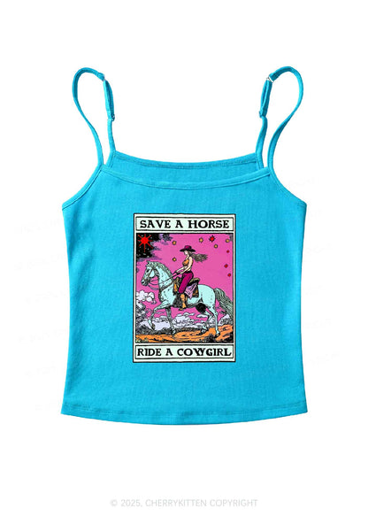 Save Horse Ride Cowgirl Pride Y2K Spaghetti Strap Cami Cherrykitten