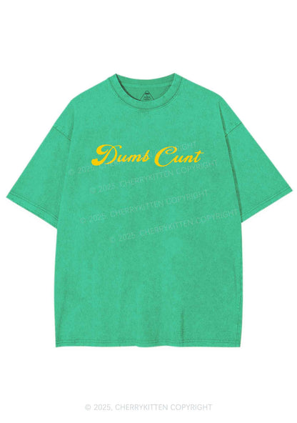 Dumb Cxxt Y2K Shirts Washed Tee Cherrykitten