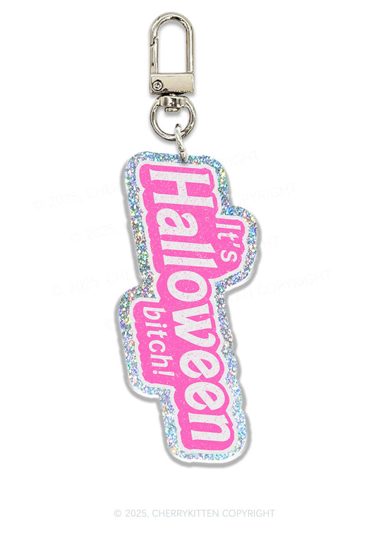 Its Halloween Bxxch 1Pc Y2K Glitter Keychain Cherrykitten