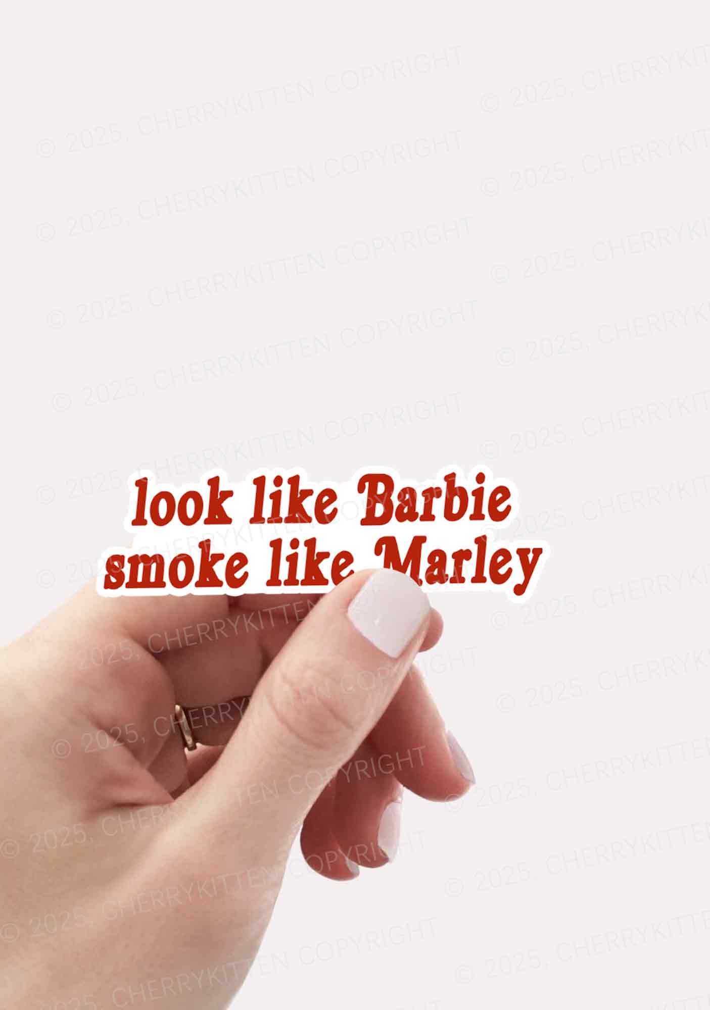 Smoke Like Marley 1Pc Y2K Sticker Cherrykitten