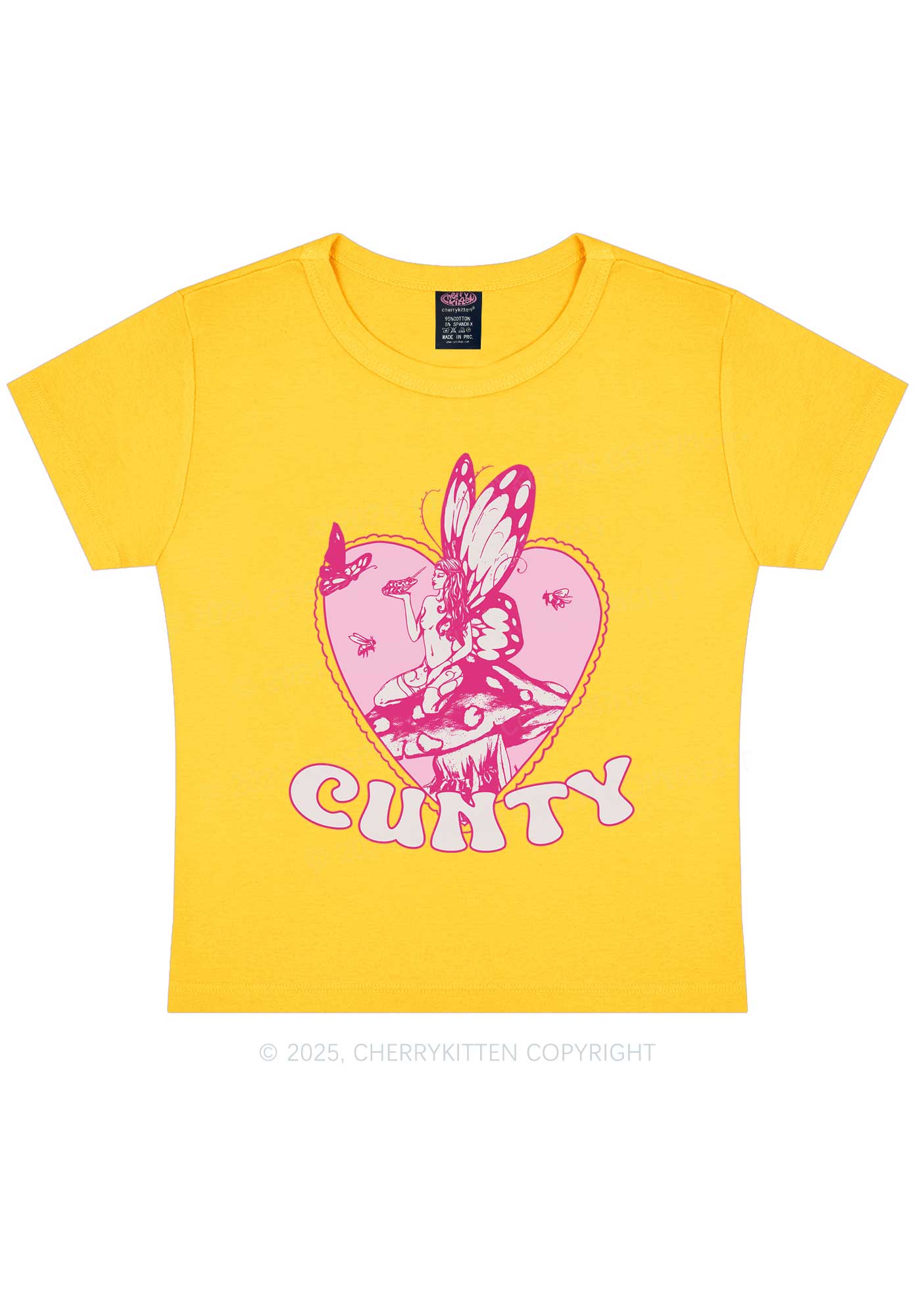 Butterfly Cxnty Y2K Baby Tee Cherrykitten