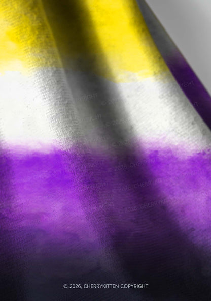 Nonbinary Tie Dye Pride Y2K Print Headband Cherrykitten