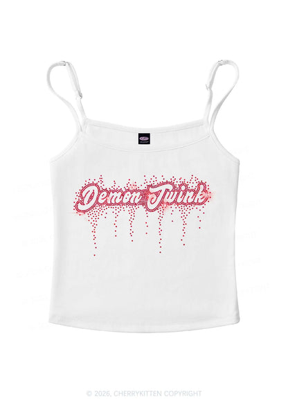 Rhinestone Demon Twink Pride Y2K Spaghetti Strap Cami Cherrykitten