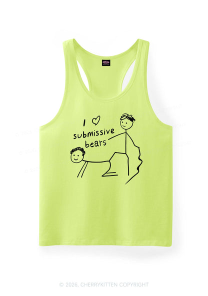 I Love S Bears Y2K Men Racerback Tank Top Cherrykitten