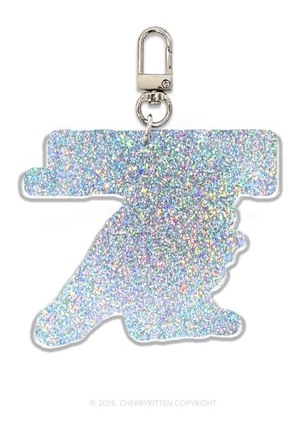 Feral Raccoon 1Pc Y2K Glitter Keychain Cherrykitten