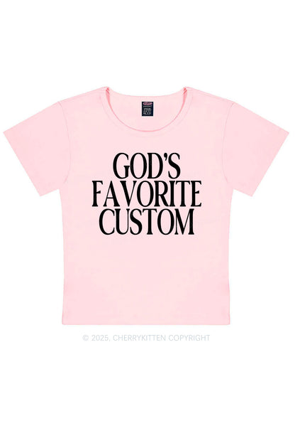 Gods Favorite Custom Y2K Baby Tee Cherrykitten