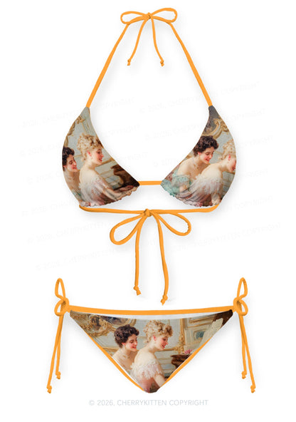 Elegant Piano Room Pride Y2K Print Bikini Set Cherrykitten