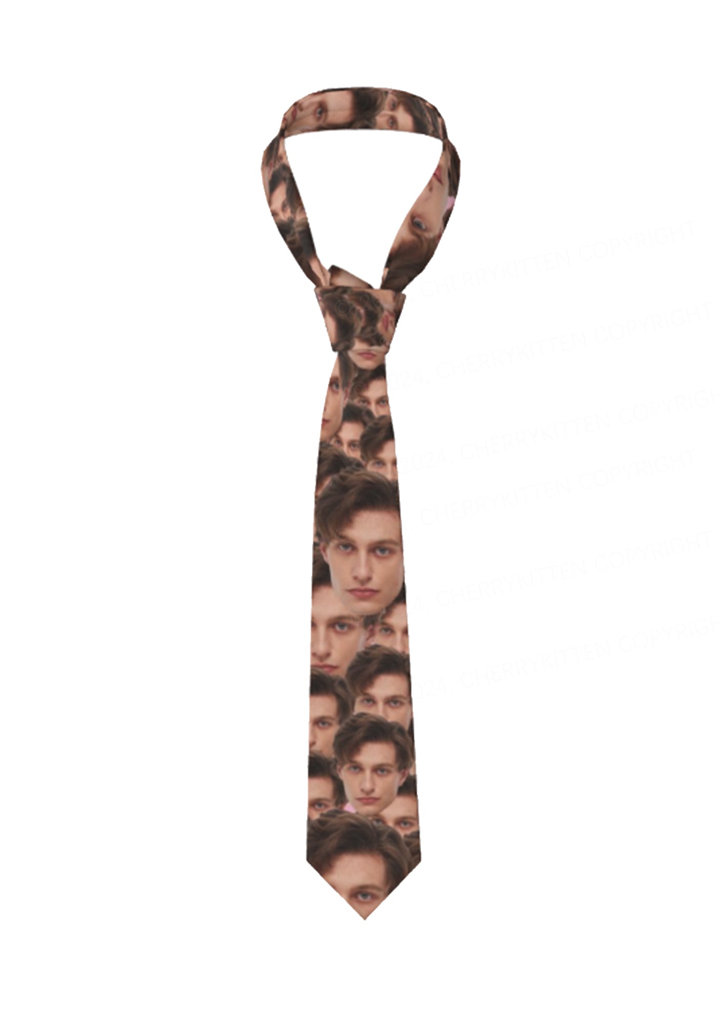 Custom Portrait Y2K Necktie Cherrykitten