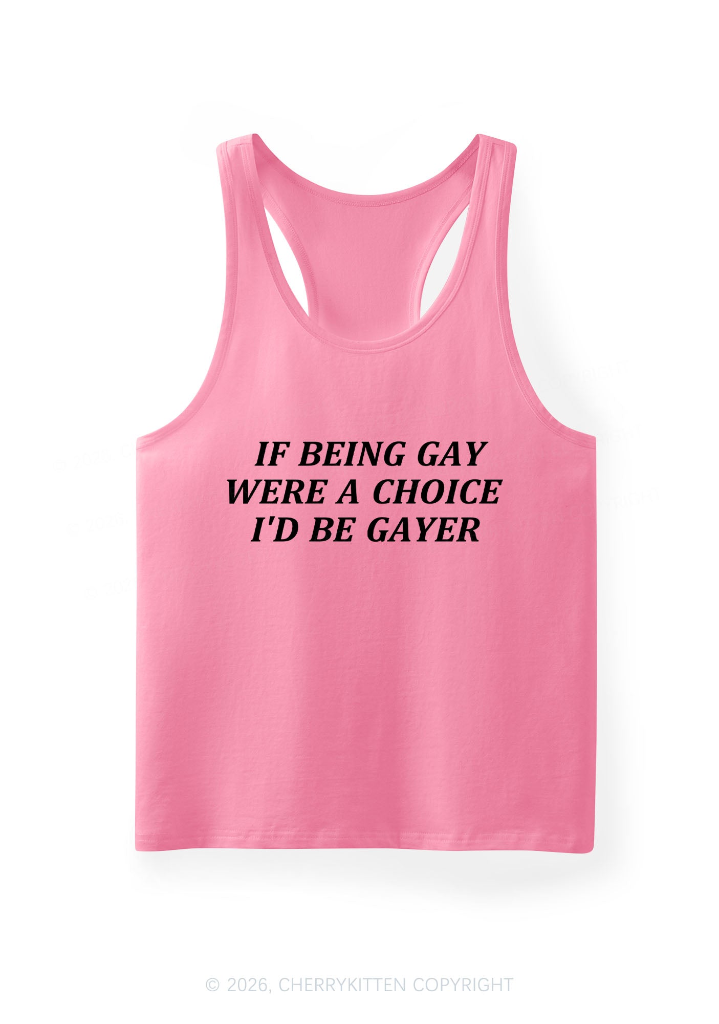 Being Gay Were A Choice Pride Y2K Men Racerback Tank Top Cherrykitten