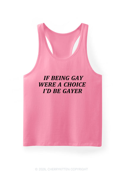 Being Gay Were A Choice Pride Y2K Men Racerback Tank Top Cherrykitten