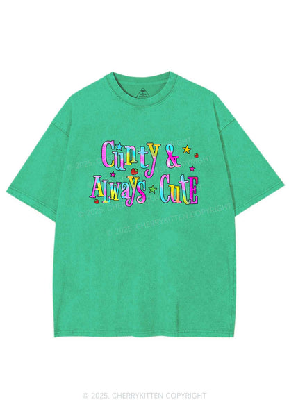 Cxxty Always Cute Y2K Shirts Washed Tee Cherrykitten