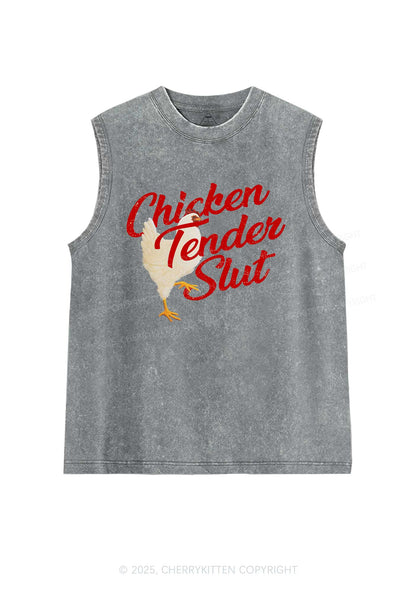 Chicken Tender Slxt Y2K Washed Muscle Tank Cherrykitten