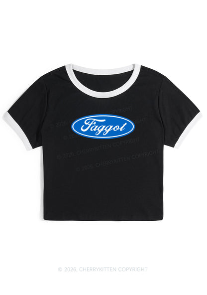 Faggot Pride Y2K Ringer Tee Cherrykitten