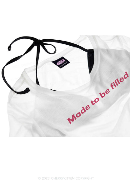 Made To Be Filled Y2K Sheer Crop Tee Cherrykitten