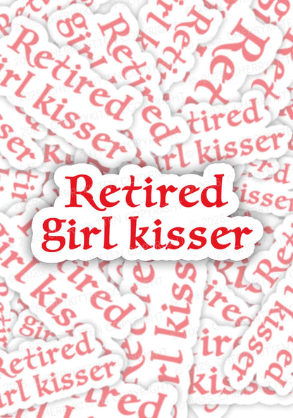 Retired Girl Kisser Pride 1Pc Y2K Sticker Cherrykitten