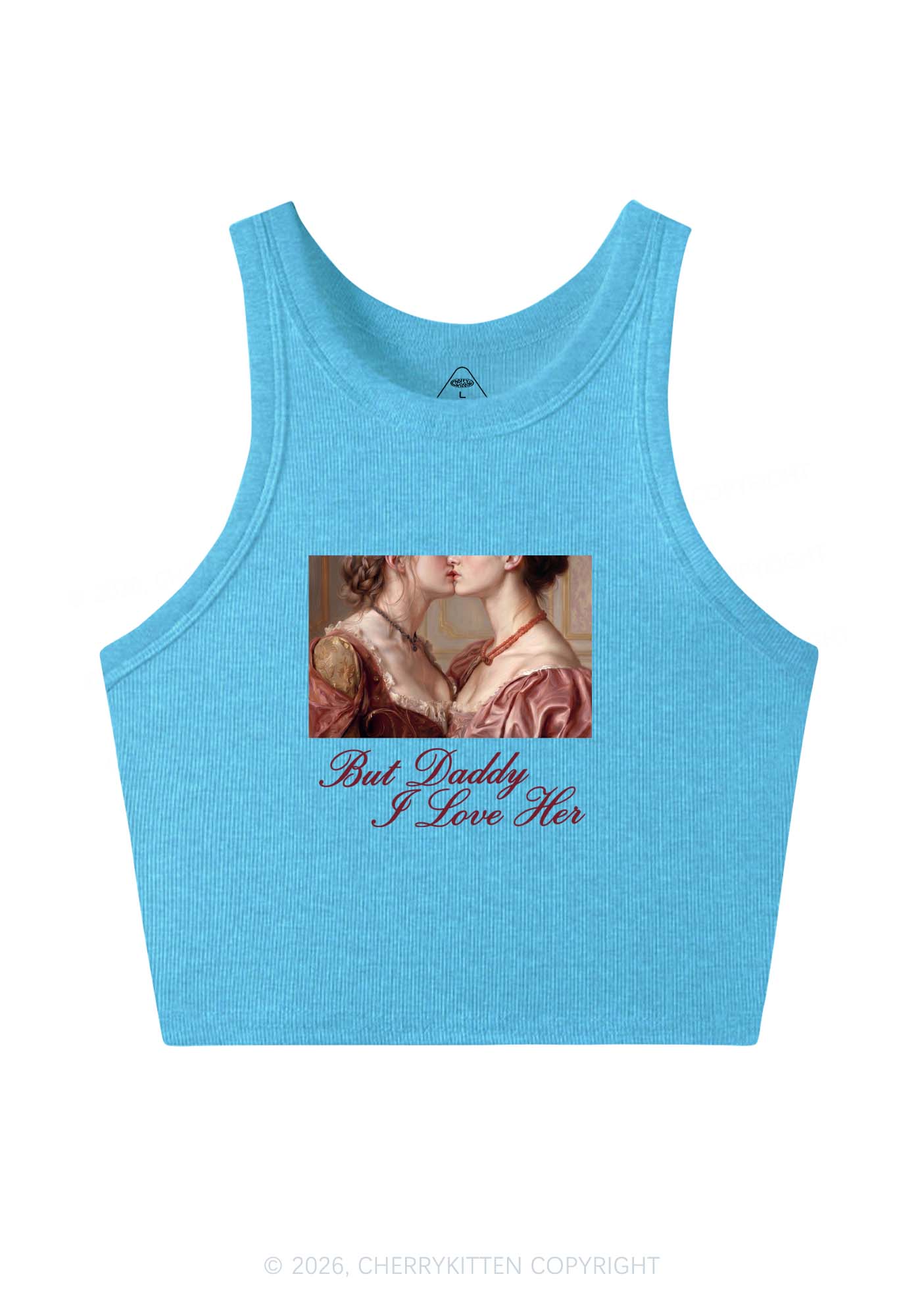 But Daddy I Love Her Lesbian Pride Y2K Crop Tank Top Cherrykitten