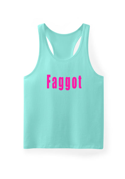Pink Faggot Pride Y2K Men Racerback Tank Top Cherrykitten