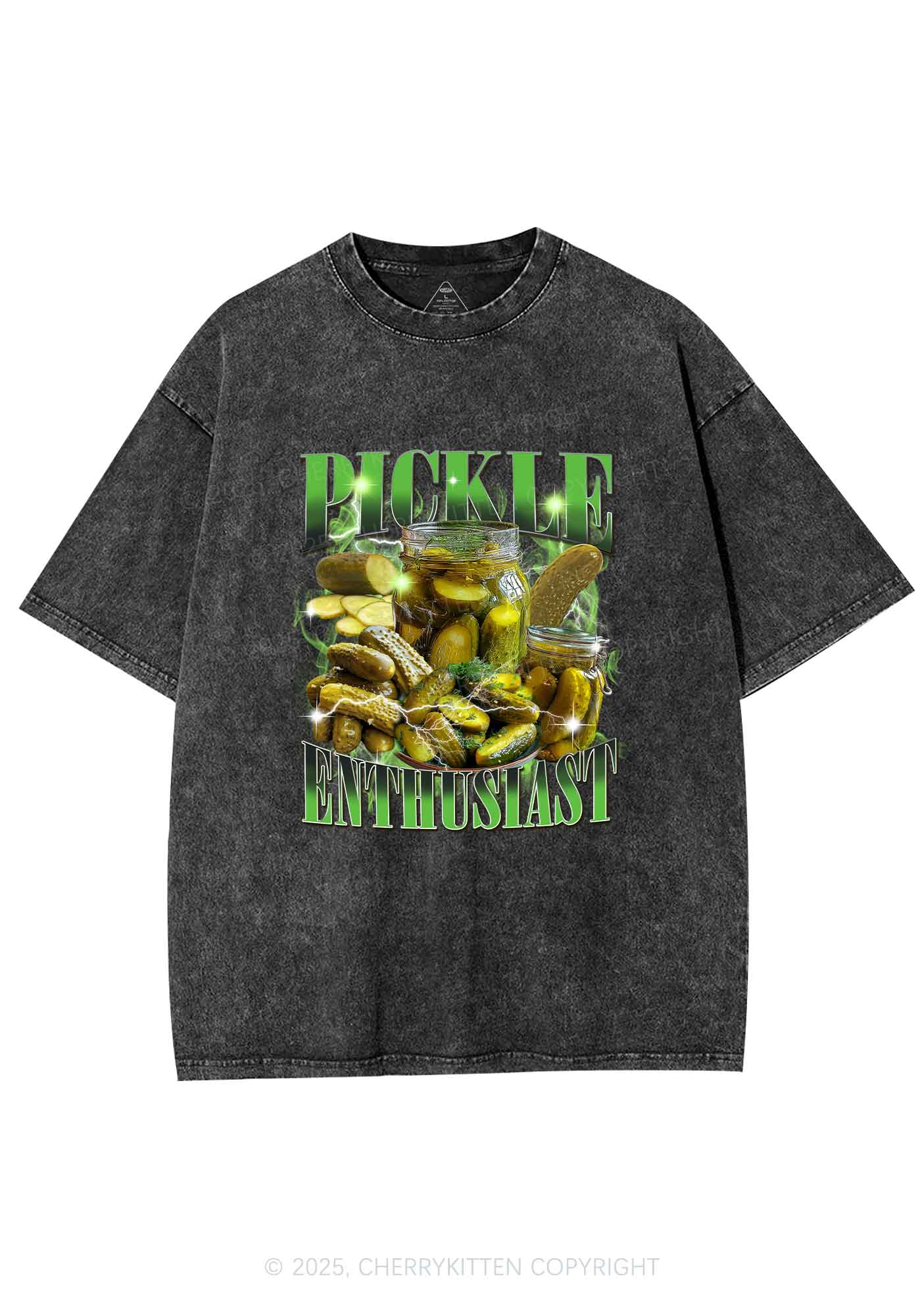 Pickle Enthusiast Y2K Shirts Washed Tee Cherrykitten