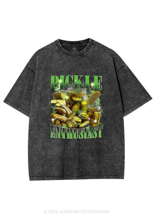 Pickle Enthusiast Y2K Shirts Washed Tee Cherrykitten