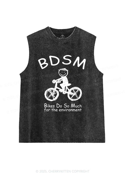 Bikes Do Much Environment Y2K Washed Muscle Tank Cherrykitten
