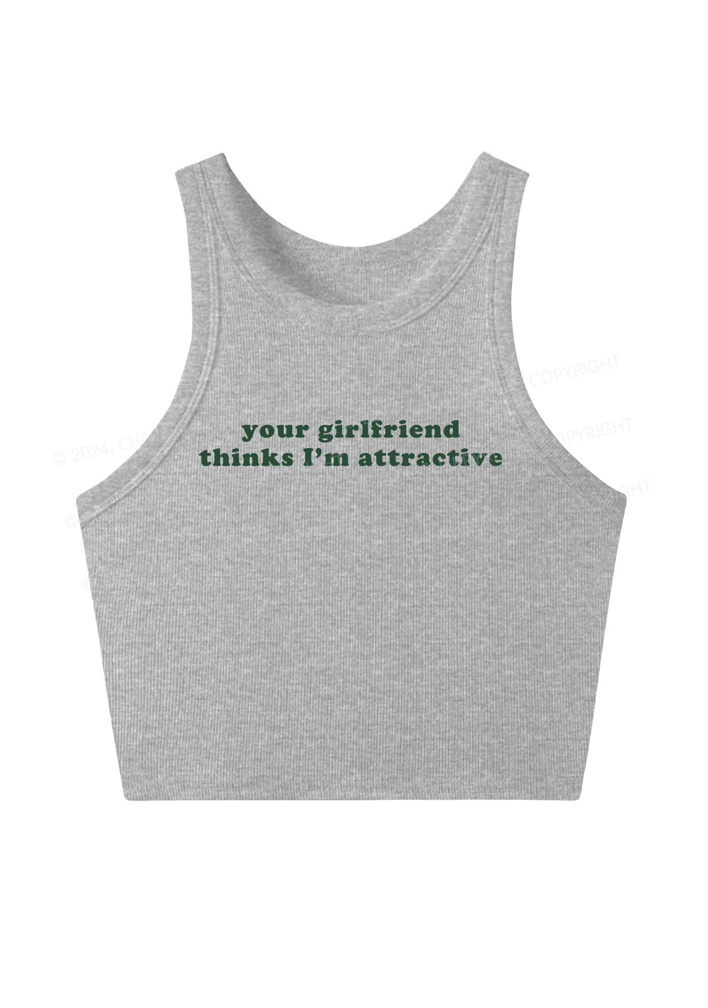 I'm Attractive Y2K Crop Tank Top Cherrykitten