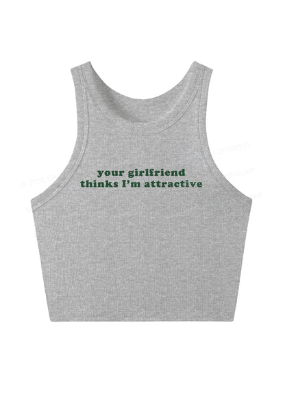 I'm Attractive Y2K Crop Tank Top Cherrykitten