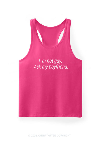 Im Not Gay Pride Y2K Men Racerback Tank Top Cherrykitten