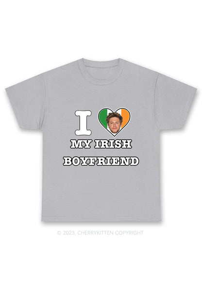 Custom Irish Boyfriend Photo St Patricks Y2K Chunky Shirt Cherrykitten