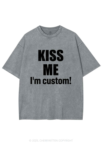 Kiss Me Im Custom Y2K Shirts Washed Tee Cherrykitten